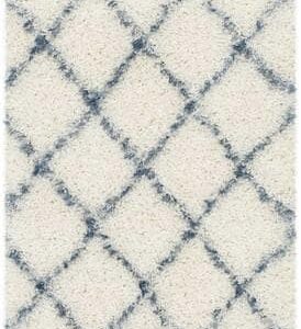 Safavieh Moroccan Shag Msg343c Ivory - Blue Area Rug