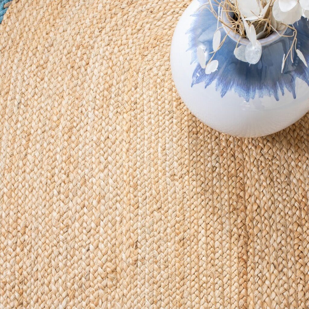 Safavieh Natural Fiber Nfb261M Natural – Blue Area Rug