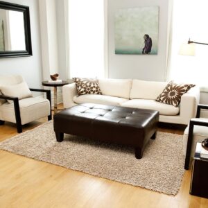 Anji Mountain Bamboo Shag Rugs Amb0654 Beige Area Rug